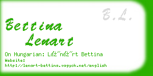 bettina lenart business card